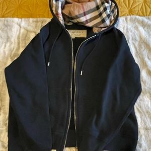 Black Burberry track jacket